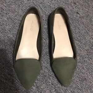 Olive green Aldo flats